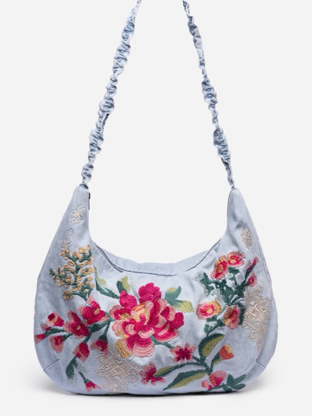 JOHNNY WAS THE RUCHED STRAP CROSSBODY BAG